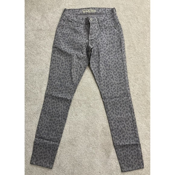 Old Navy Women's Rockstar Skinny Gray Animal Print Jeans Pants Size 2 #G1.. - Picture 1 of 8